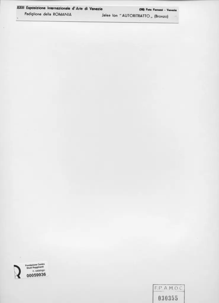Fotografia Ferruzzi , Jalea, Ion - sec. XX - Autoritratto , retro