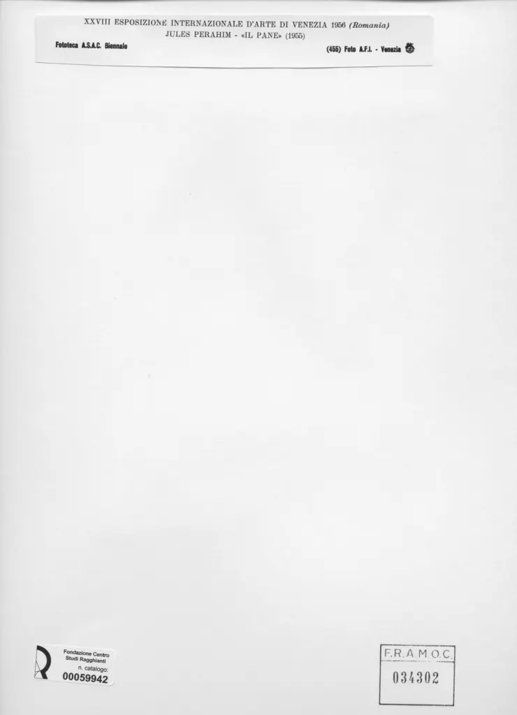 A.F.I. Agenzia Fotografica Industriale , Perahim, Jules - sec. XX - Il pane , retro