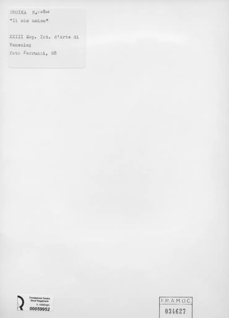 Fotografia Ferruzzi , Stoica, Nicolae - sec. XX - Il mio amico , retro