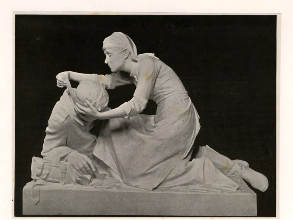 Antocolsky, Marc , Sister of mercy tending a wounded soldier -