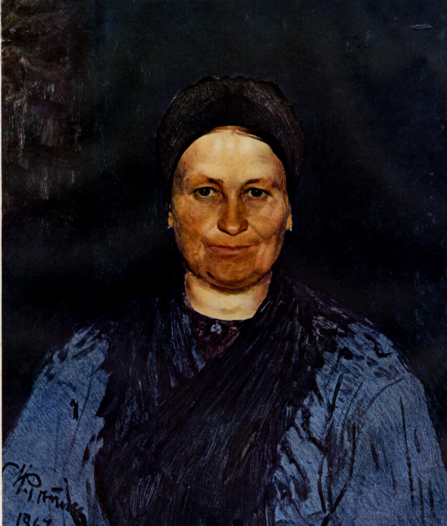 Anonimo , Repin, Ilja - sec. XIX - Ritratto della madre del pittore , fronte