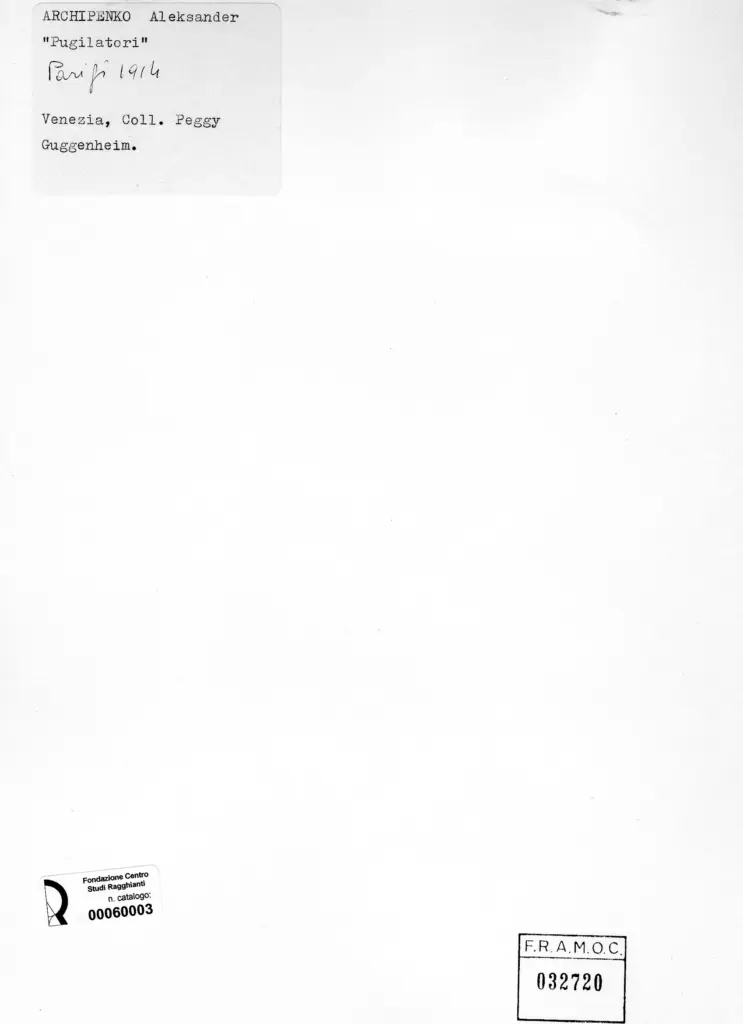 Anonimo , Archipenko, Alexander - sec. XX - Pugilatori , retro