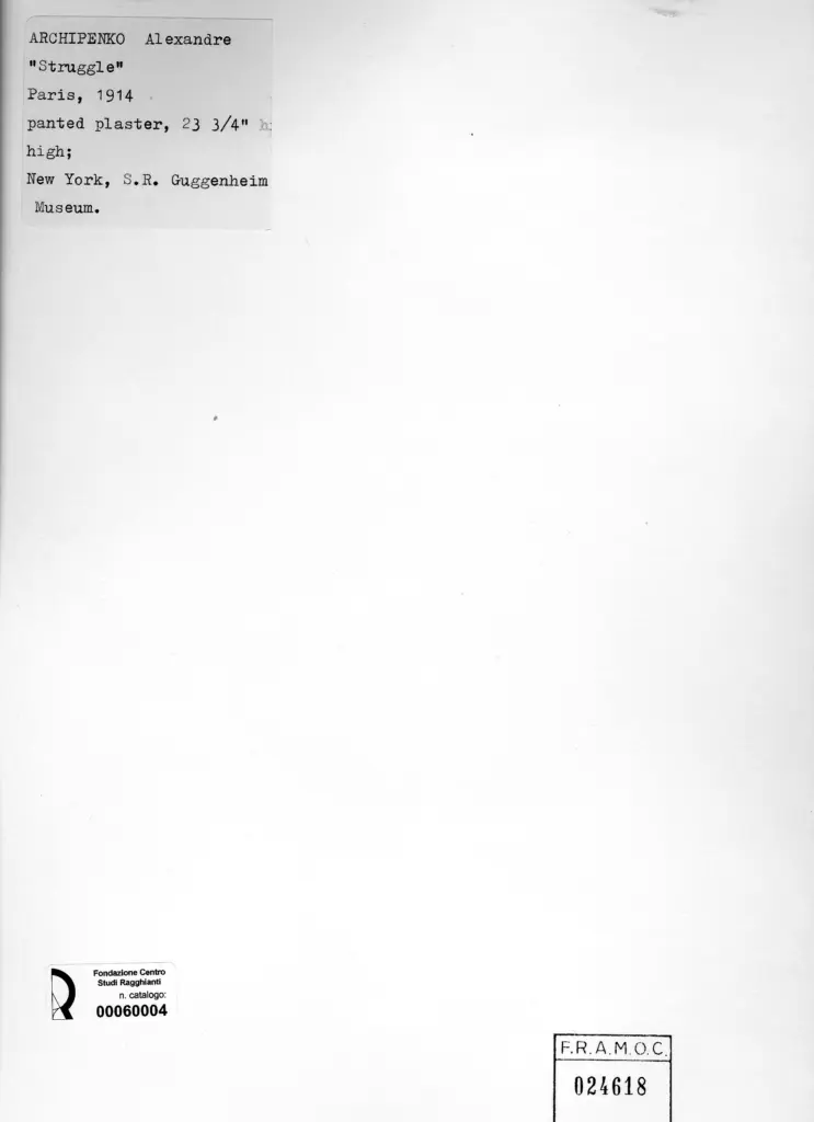 Anonimo , Archipenko, Alexander - sec. XX - Struggle , retro