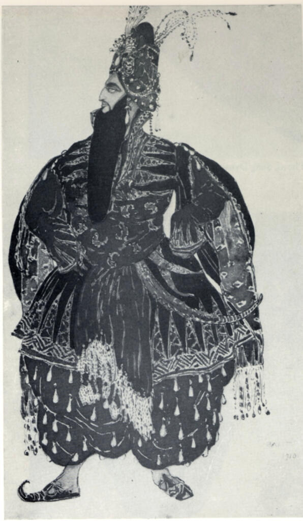Baks, Leon , Costume design for the Sultan in Schèhérezade -