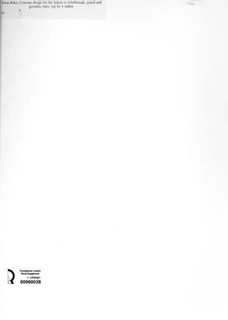 Bakst, Leon - sec. XX - Costume design for the Sultan in Sch&egrave;h&eacute;rezade , retro