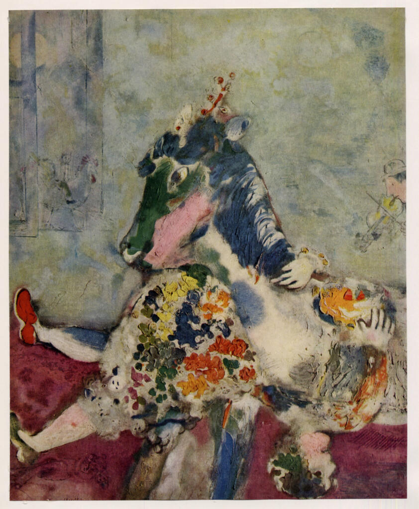 Anonimo , Chagall, Marc - sec. XX - Donna a cavallo , fronte
