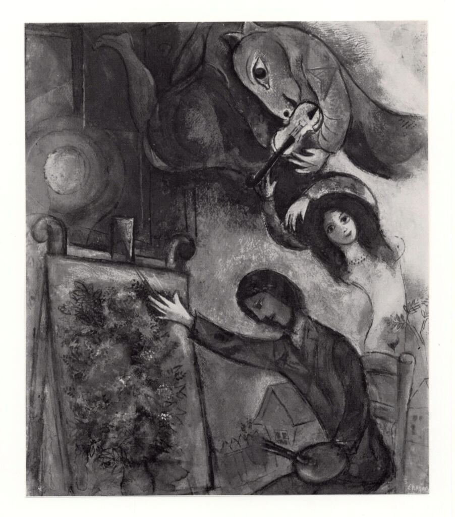 Anonimo , Chagall, Marc - sec. XX - L'Artiste dans son Atelier , fronte
