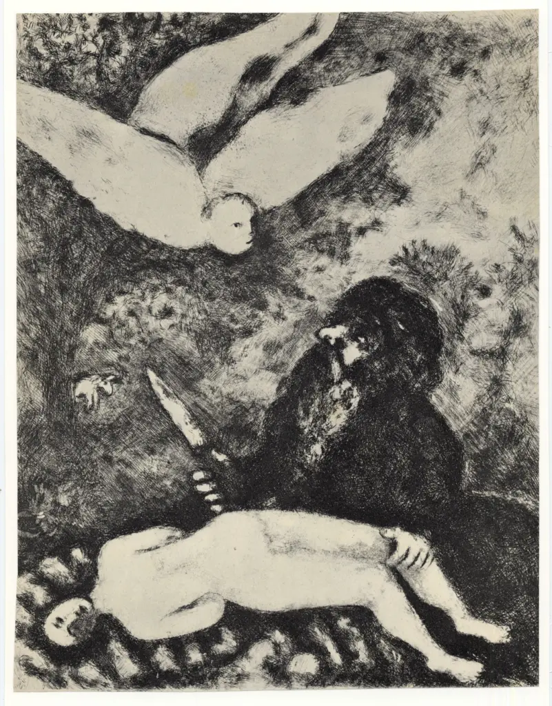 Hesse, Martin , Chagall, Marc - sec. XX - Abraham pr&ecirc;t &agrave; immoler l'ordre de Dieu , fronte