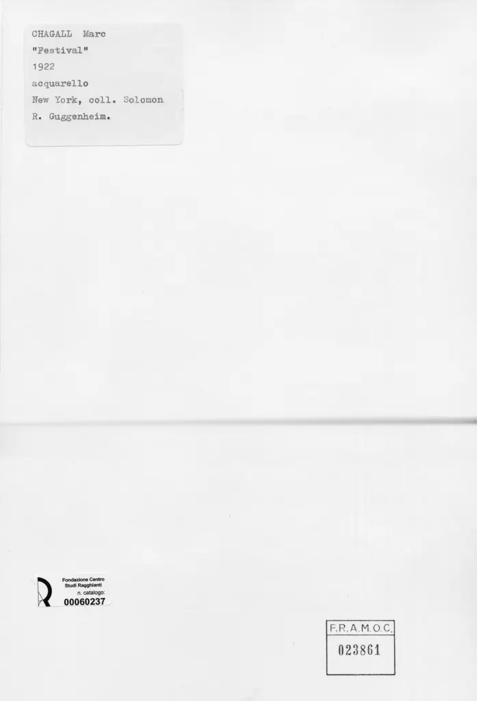 Anonimo , Chagall, Marc - sec. XX - Festival , retro