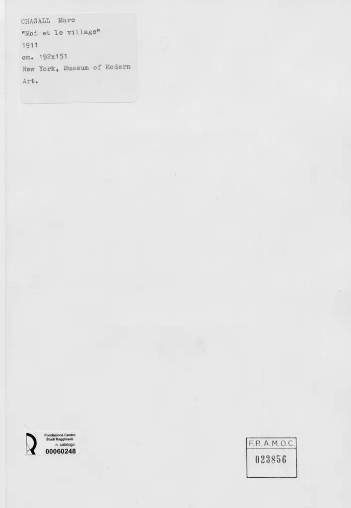 Anonimo , Chagall, Marc - sec. XX - Moi et le Village , retro