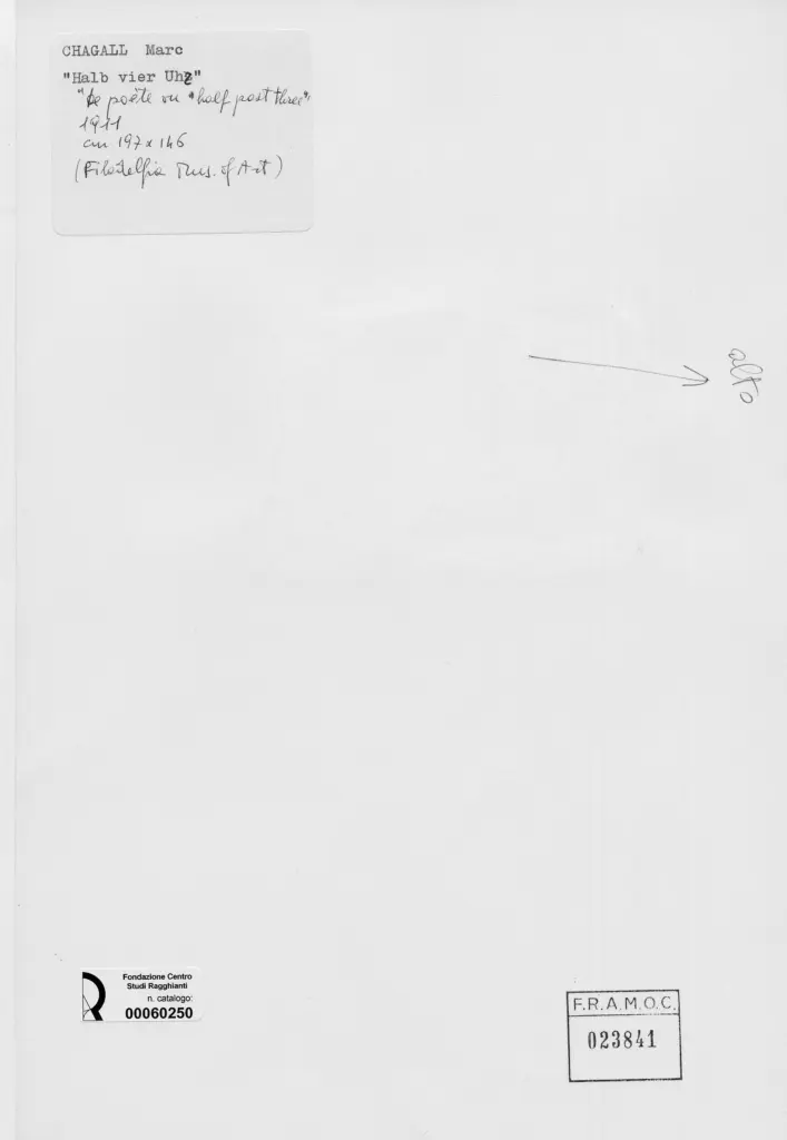 Anonimo , Chagall, Marc - sec. XX - Le poète on "half past three" , retro