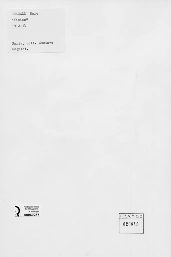 Anonimo , Chagall, Marc - sec. XX - Vision , retro