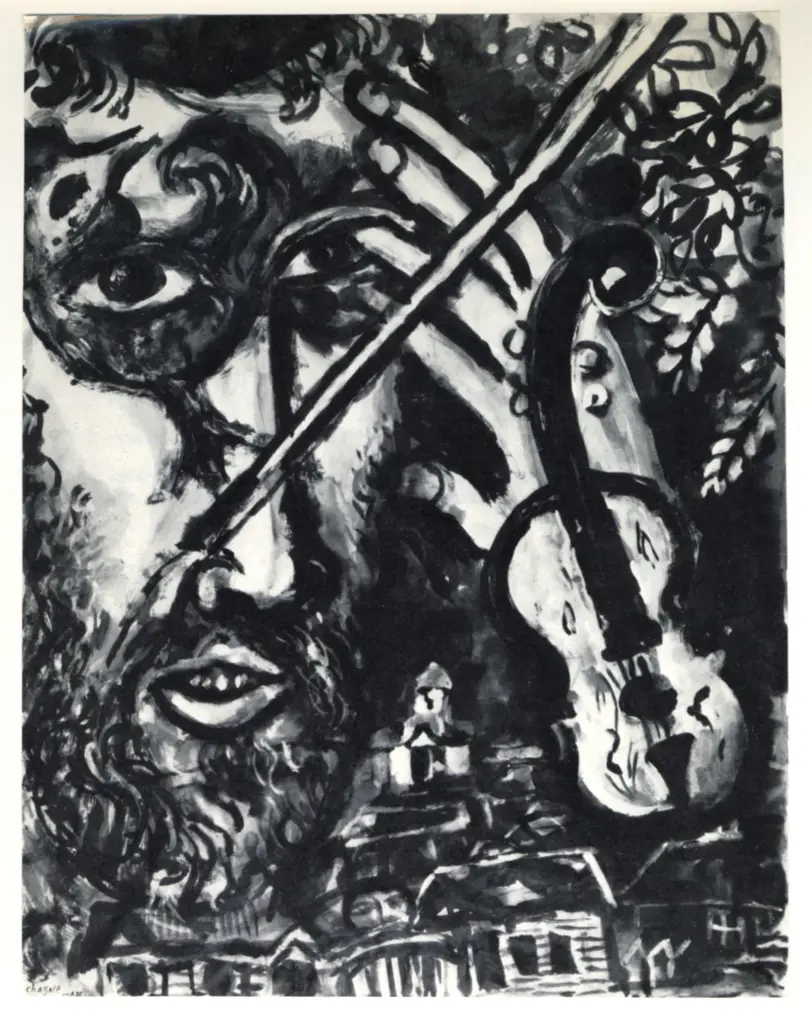 Anonimo , Chagall, Marc - sec. XX - Le violonist , fronte