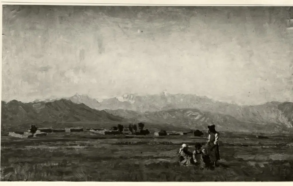 A.F.I. Agenzia Fotografica Industriale , Ciukov, Simeone - sec. XX - Paesaggio Kirghiso , fronte