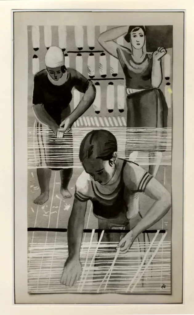 Giacomelli , Deineka, Alexandre - sec. XX - Operaie tessitrici , fronte