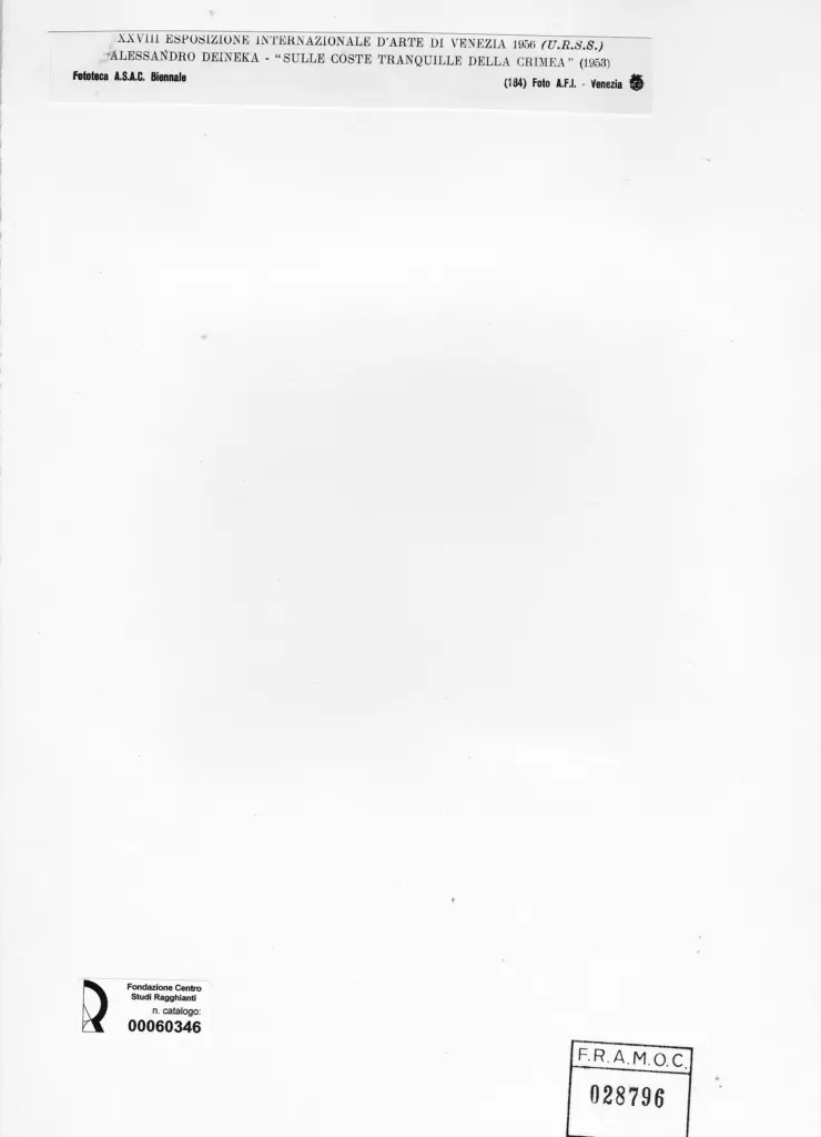 A.F.I. Agenzia Fotografica Industriale , Deineka, Alexandre - sec. XX - Sulle coste tranquille della Crimea , retro