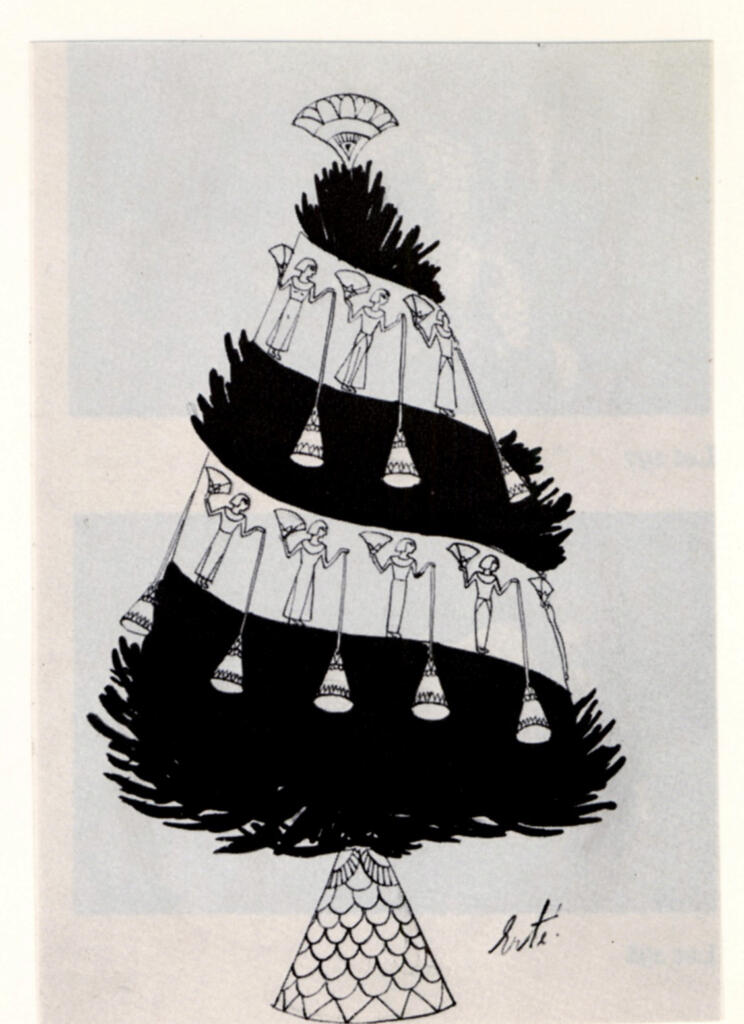 Anonimo , Erté - sec. XX - A Arbre de Noel egyptien , fronte