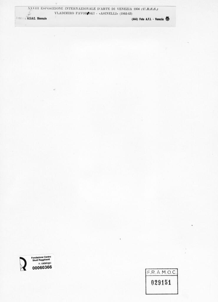 A.F.I. Agenzia Fotografica Industriale , Favorski, Vladimiro - sec. XX - Asinelli , retro