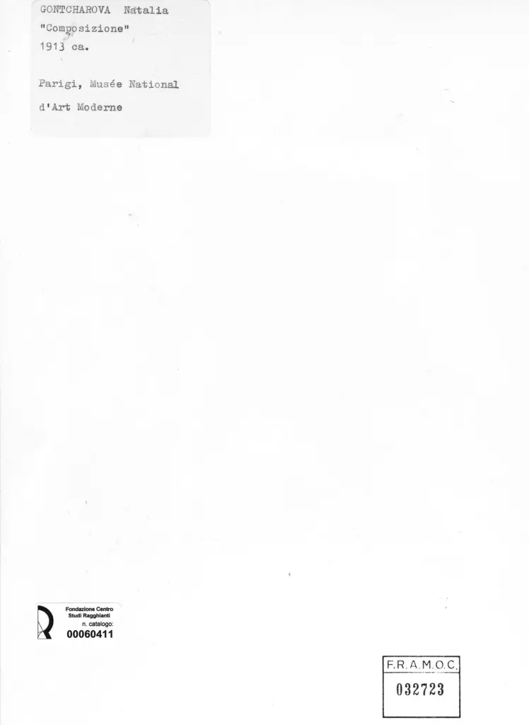 Anonimo , Gontcharova, Natalia - sec. XX - Composizione , retro