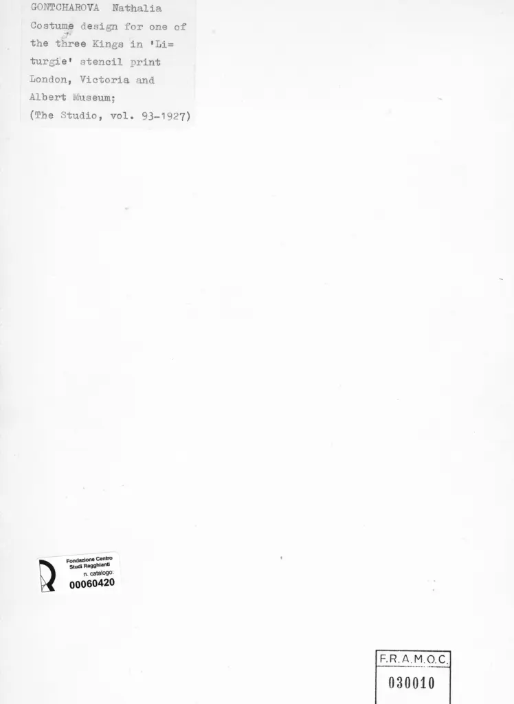 Anonimo , Gontcharova, Natalia , retro