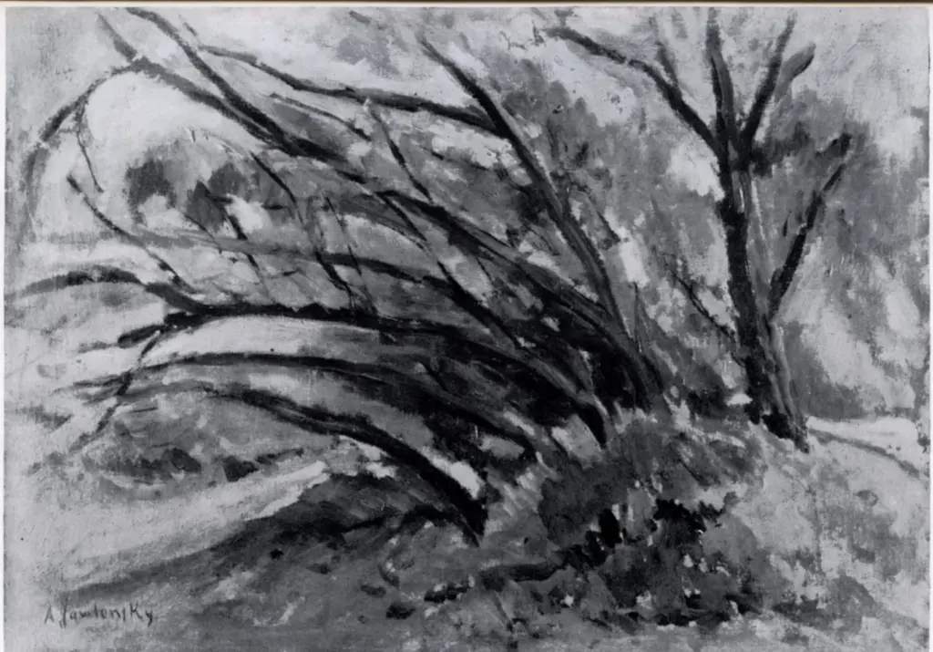 Anonimo , Jawlensky, Alexej - sec. XX - B&auml;umen , fronte