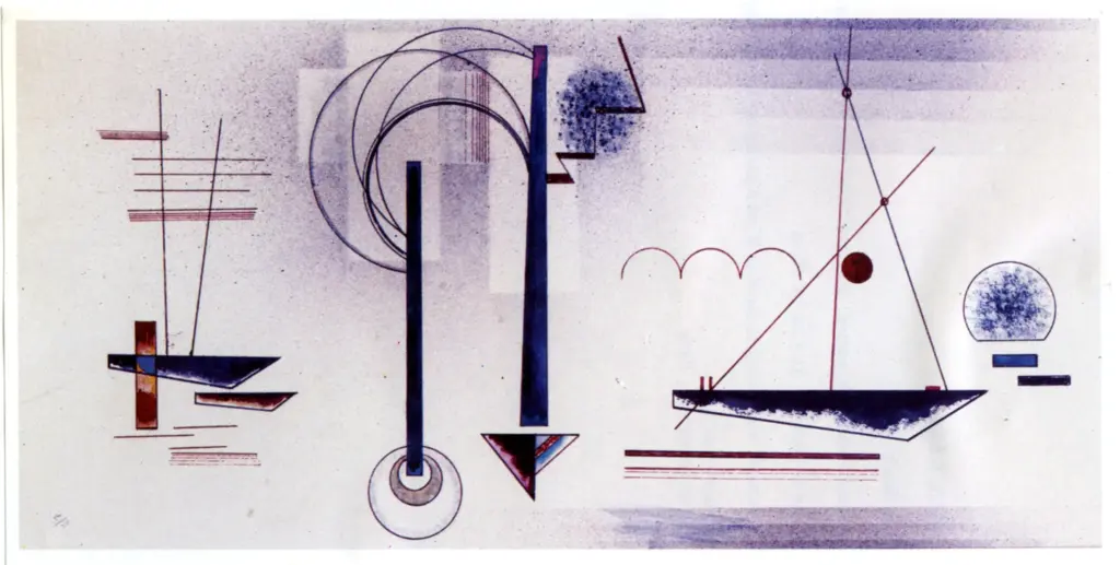 Anonimo , Kandinsky, Wassili - sec. XX - Zwei Vertikale , fronte