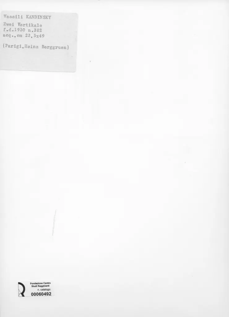 Anonimo , Kandinsky, Wassili - sec. XX - Zwei Vertikale , retro