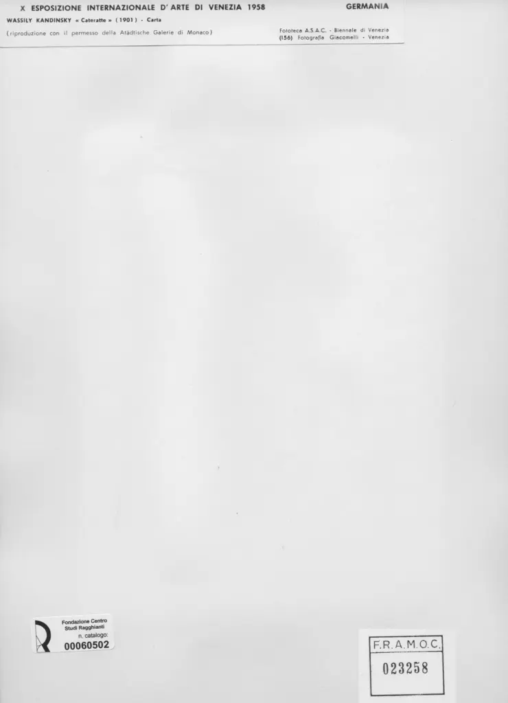 Giacomelli , Kandinsky, Wassili - sec. XX - Cateratte , retro