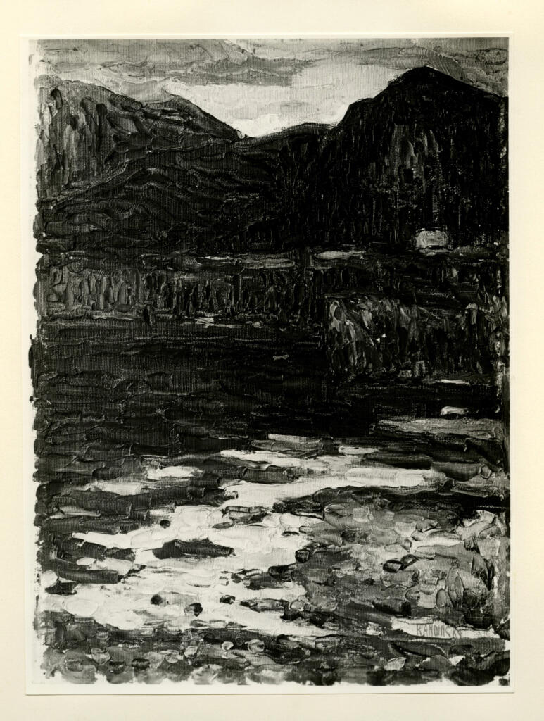 Giacomelli , Kandinsky, Wassili - sec. XX - Cichel al lago , fronte