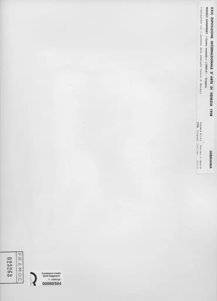 Giacomelli , Kandinsky, Wassili - sec. XX - Corteo nunziale , retro