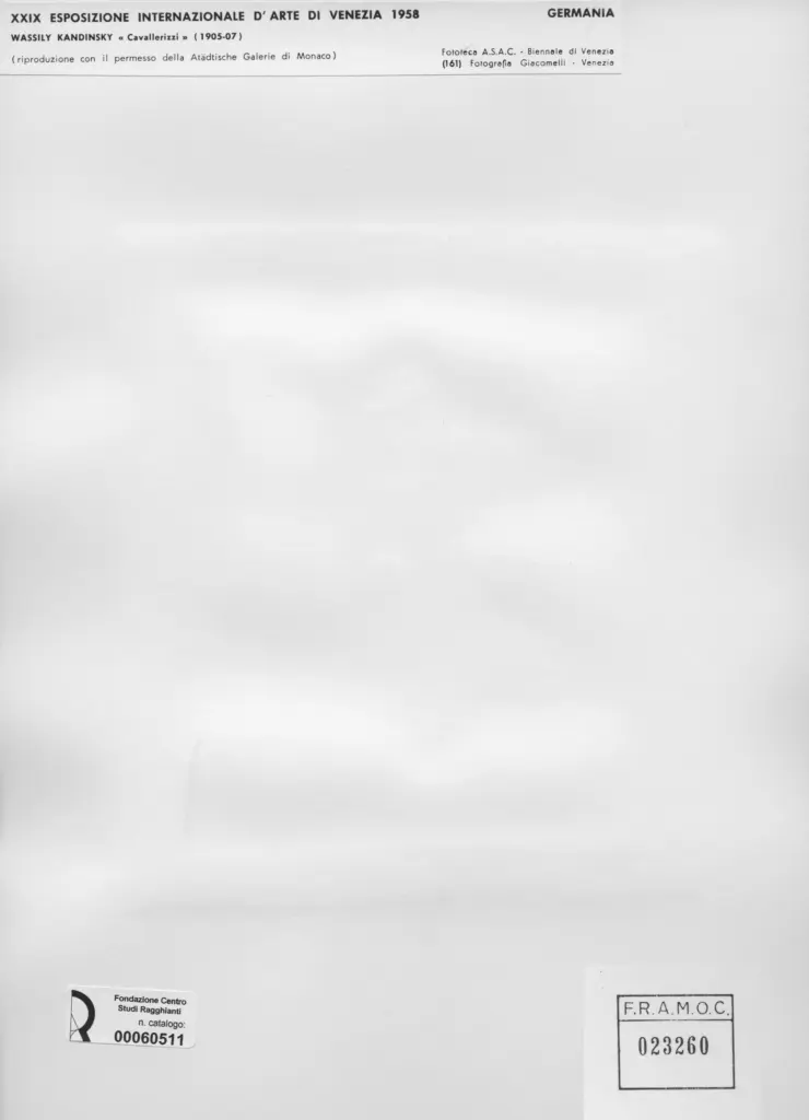 Giacomelli , Kandinsky, Wassili - sec. XX - Cavallerizzi , retro