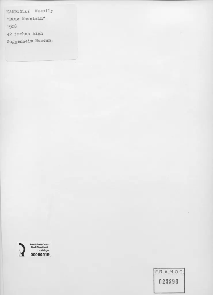 Anonimo , Kandinsky, Wassili - sec. XX - Blue Mountain , retro