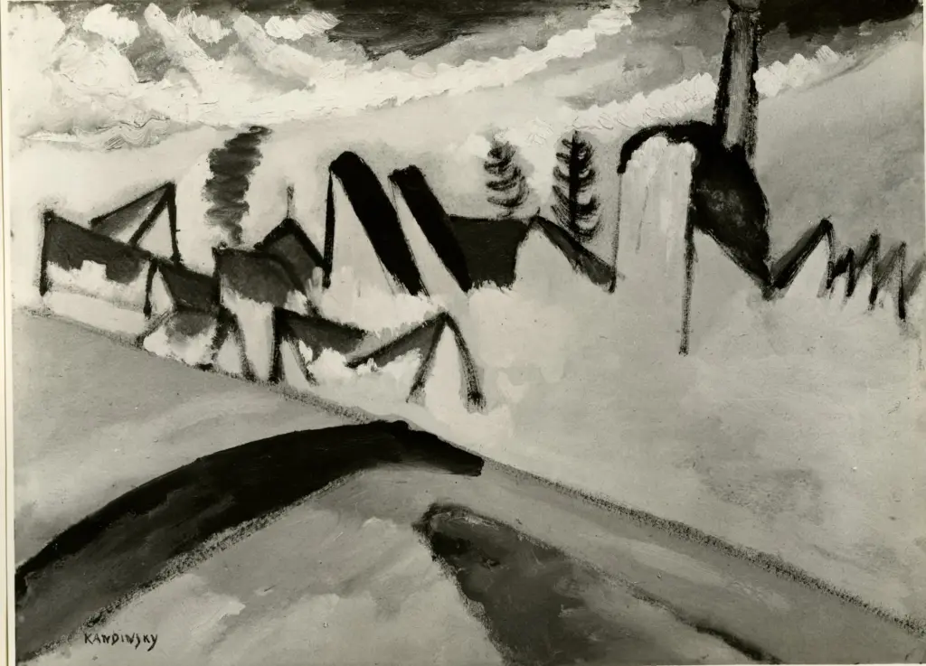 Giacomelli , Kandinsky, Wassili - sec. XX - Studio di Natura morta VI: Murnau , fronte
