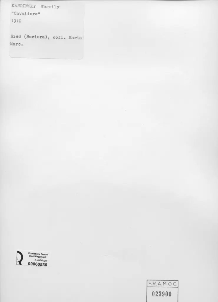 Anonimo , Kandinsky, Wassili - sec. XX - Cavaliere , retro