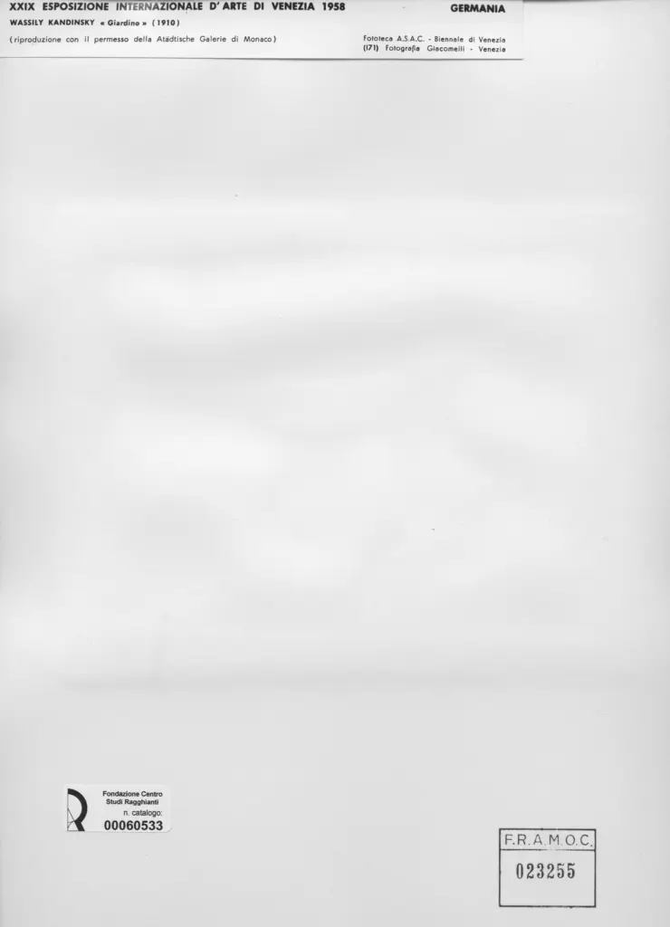 Giacomelli , Kandinsky, Wassili - sec. XX - Giardino , retro