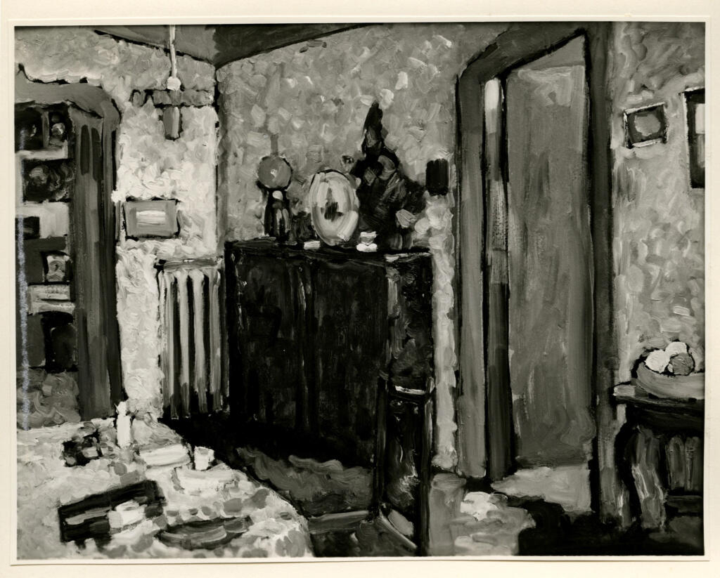 Giacomelli , Kandinsky, Wassili - sec. XX - Interno: soggiorno nella strada Ainmiller 36 , fronte