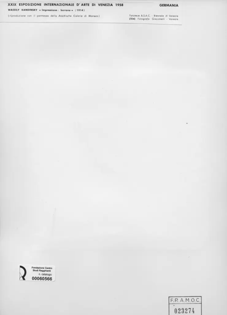 Anonimo , Kandinsky, Wassili - sec. XX - Impressione: Burrone , retro