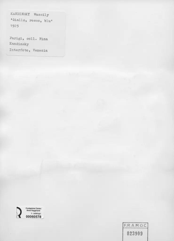 Interfoto , Kandinsky, Wassili - sec. XX - Giallo, rosso, blu , retro