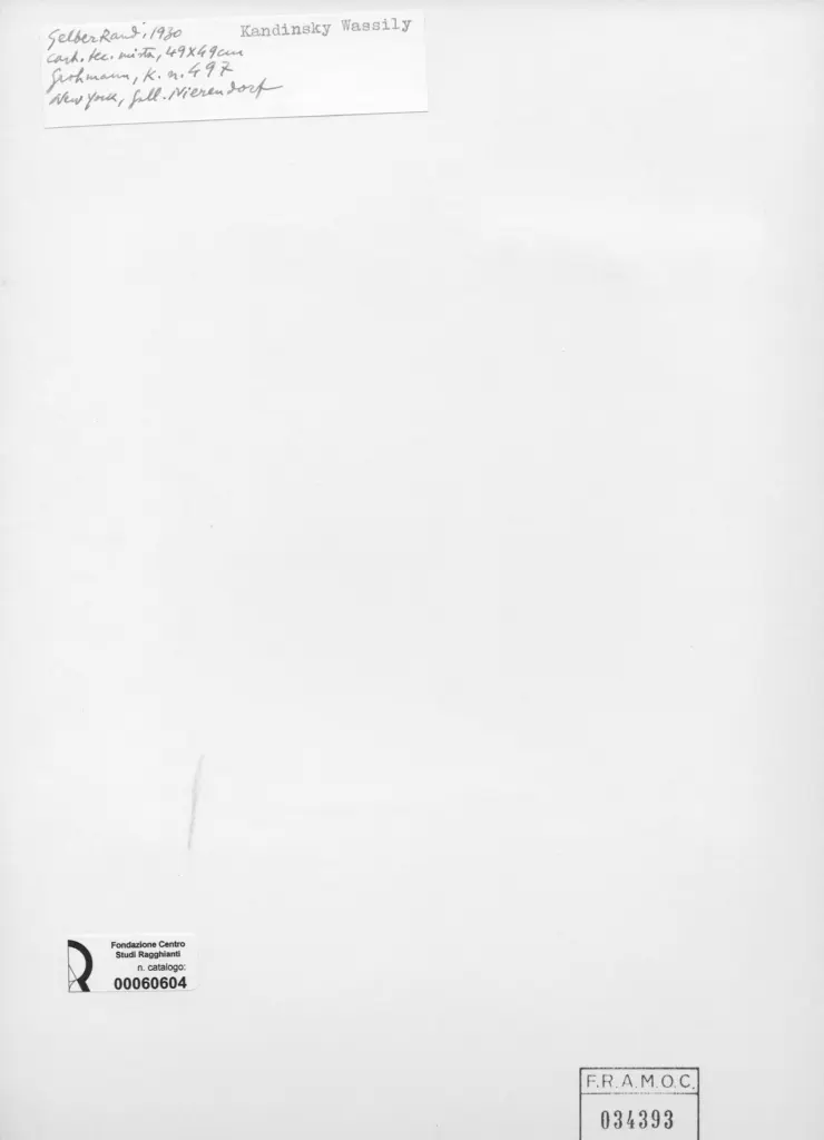 Anonimo , Kandinsky, Wassili - sec. XX - Gelber Rand , retro