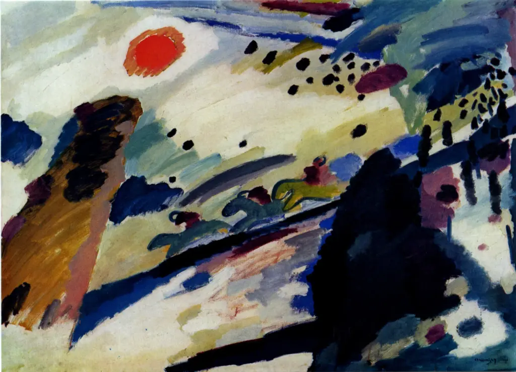 Anonimo , Kandinsky, Wassili - sec. XX - Romantische Landschaft , fronte