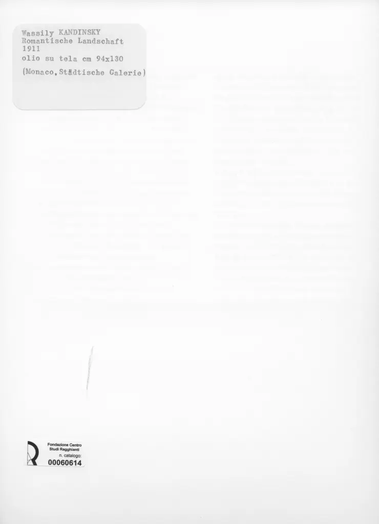 Anonimo , Kandinsky, Wassili - sec. XX - Romantische Landschaft , retro