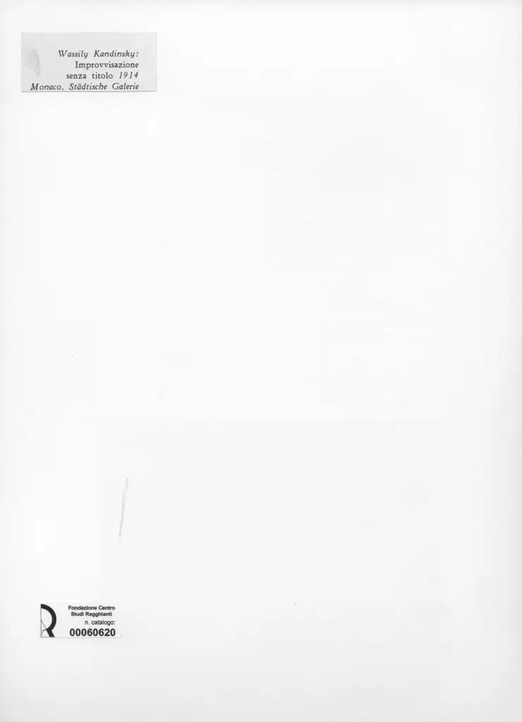 Anonimo , Kandinsky, Wassili - sec. XX - Improvvisazione senza titolo , retro