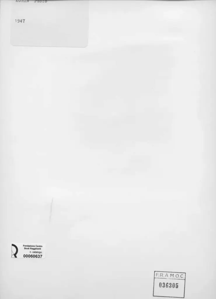 Anonimo , Korin, Paolo - sec. XX - Ritratto , retro