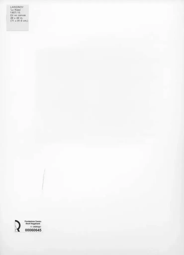 Anonimo , Larionoff, Michail - sec. XX - La Rissa , retro