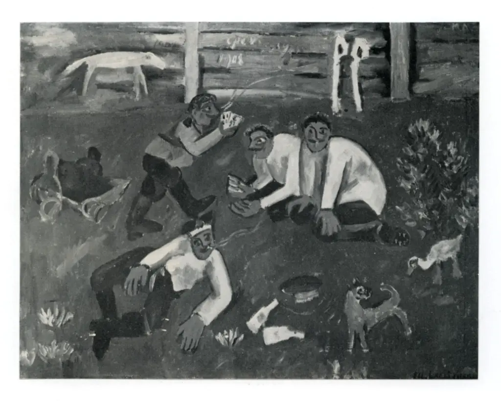 Anonimo , Larionoff, Michail - sec. XX - The Soldiers , fronte