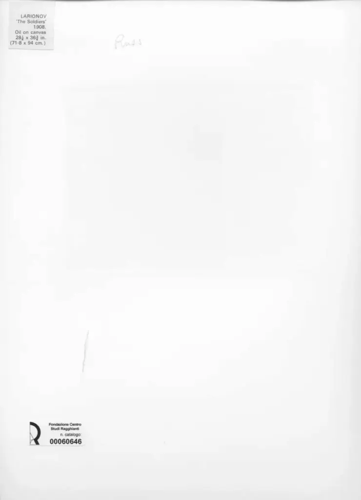 Anonimo , Larionoff, Michail - sec. XX - The Soldiers , retro
