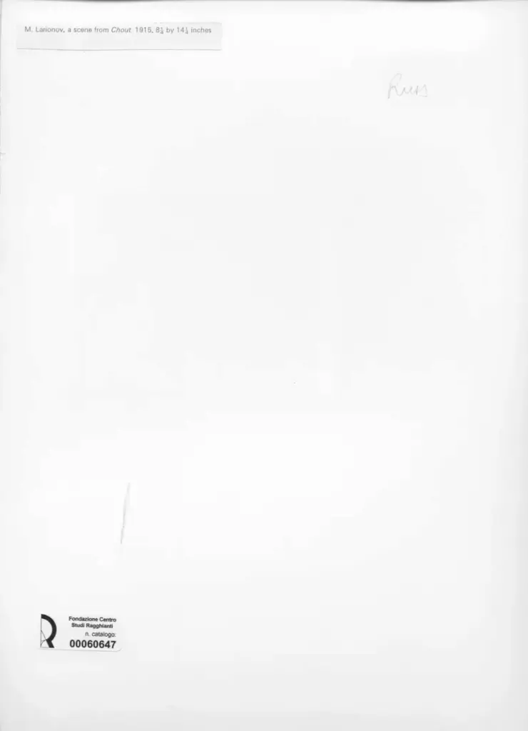 Anonimo , Larionoff, Michail - sec. XX - A scene from "Chout" , retro