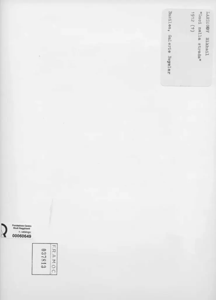 Anonimo , Larionoff, Michail - sec. XX , retro