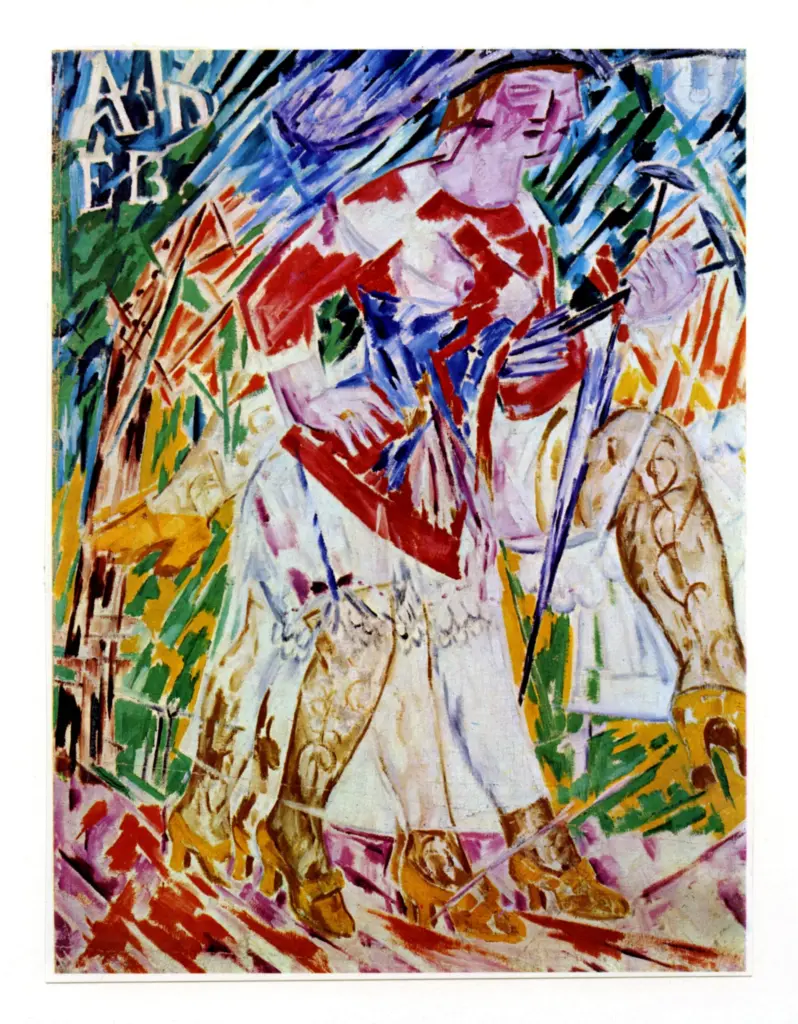 Anonimo , Larionoff, Michail - sec. XX - Donna nel boulevard , fronte