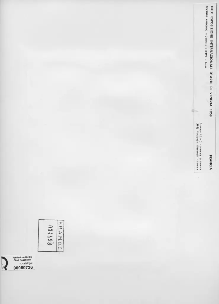 Giacomelli , Pevsner, Antoine - sec. XX - Germe , retro